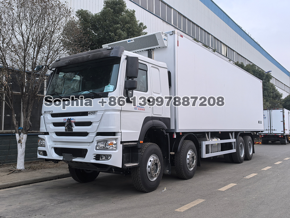 9.6m refrigerated van truck export to Africa